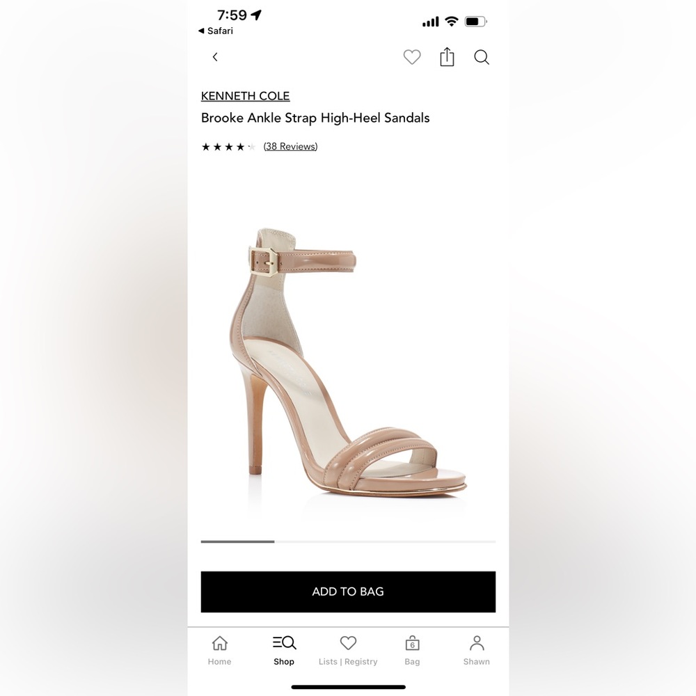 Kenneth Cole Brooke Ankle Strap High-Heel Sandal